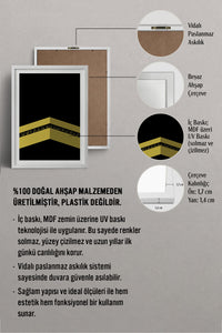 HOMEPACK Ahşap Çerçeveli Tablo Çerçeveli Poster Sanatsal Modern Duvar Dekoru TK-1183