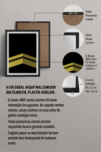 HOMEPACK Ahşap Çerçeveli Tablo Çerçeveli Poster Sanatsal Modern Duvar Dekoru TK-1183