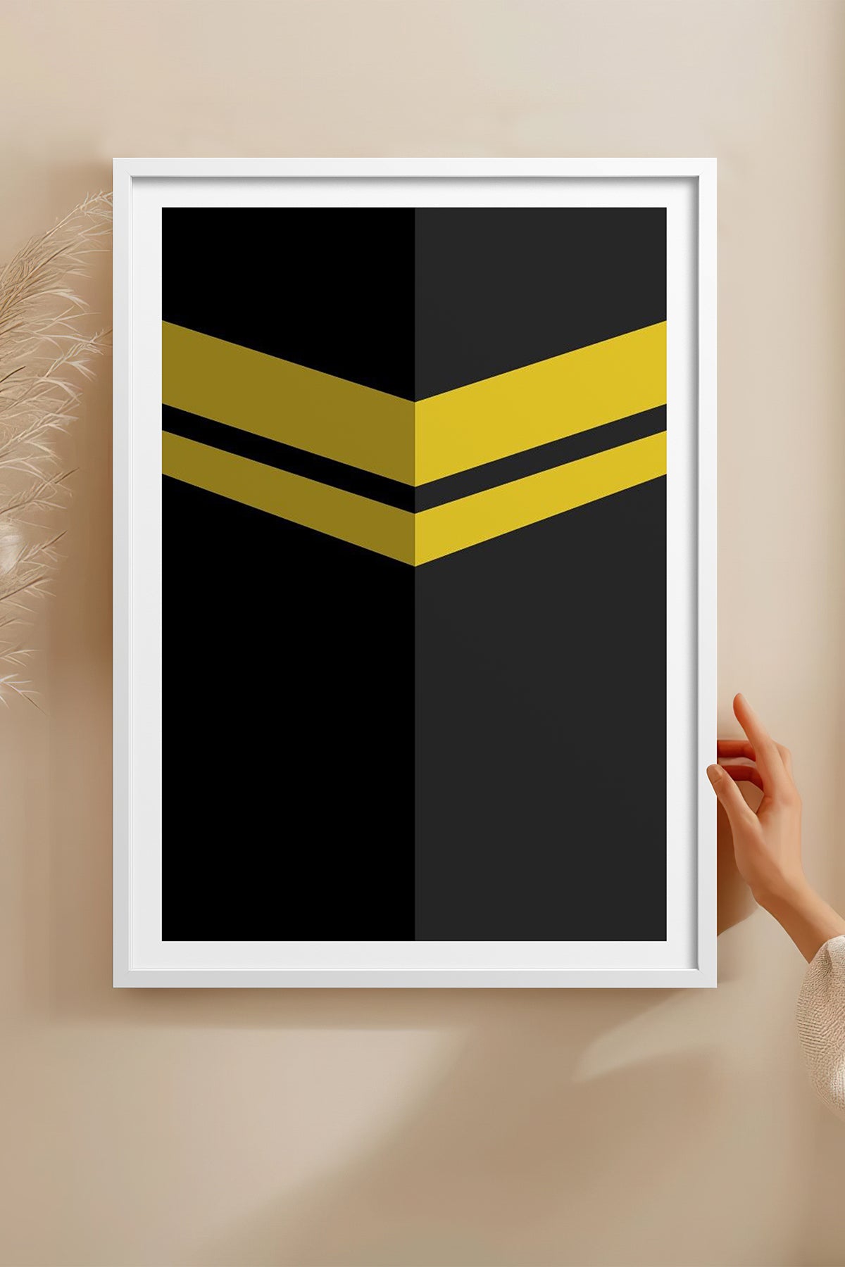 HOMEPACK Ahşap Çerçeveli Tablo Çerçeveli Poster Sanatsal Modern Duvar Dekoru TK-1184