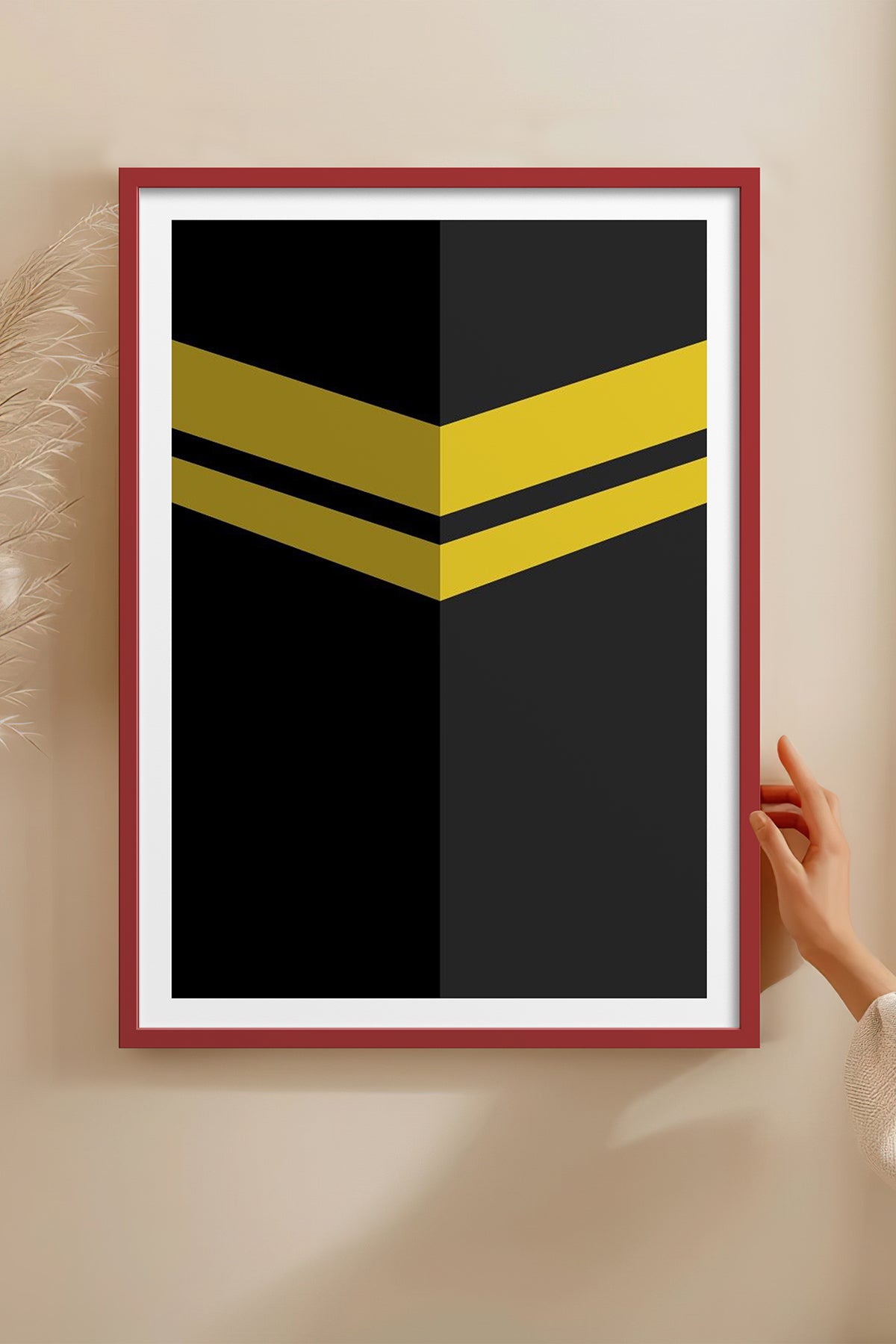 HOMEPACK Ahşap Çerçeveli Tablo Çerçeveli Poster Sanatsal Modern Duvar Dekoru TK-1184