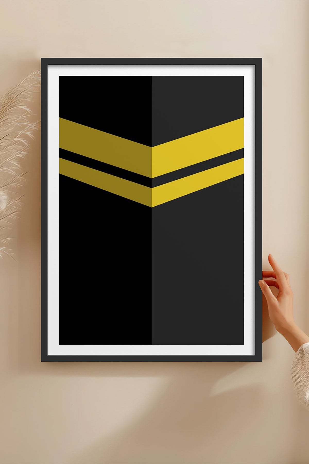 HOMEPACK Ahşap Çerçeveli Tablo Çerçeveli Poster Sanatsal Modern Duvar Dekoru TK-1184