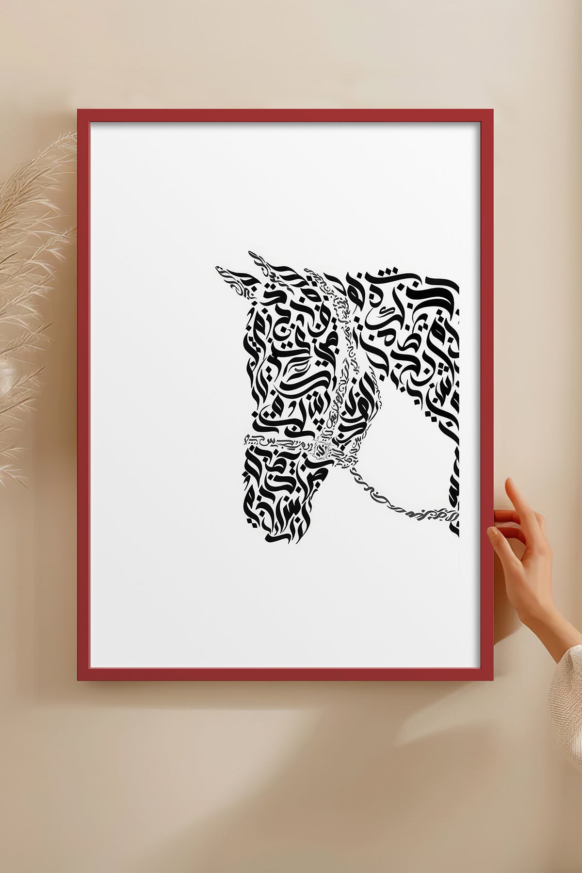 HOMEPACK Ahşap Çerçeveli Tablo Çerçeveli Poster Sanatsal Modern Duvar Dekoru TK-1197