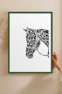 HOMEPACK Ahşap Çerçeveli Tablo Çerçeveli Poster Sanatsal Modern Duvar Dekoru TK-1197