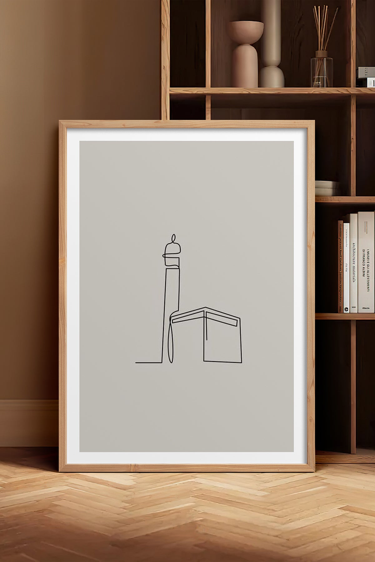 HOMEPACK Ahşap Çerçeveli Tablo Çerçeveli Poster Sanatsal Modern Duvar Dekoru TK-1204