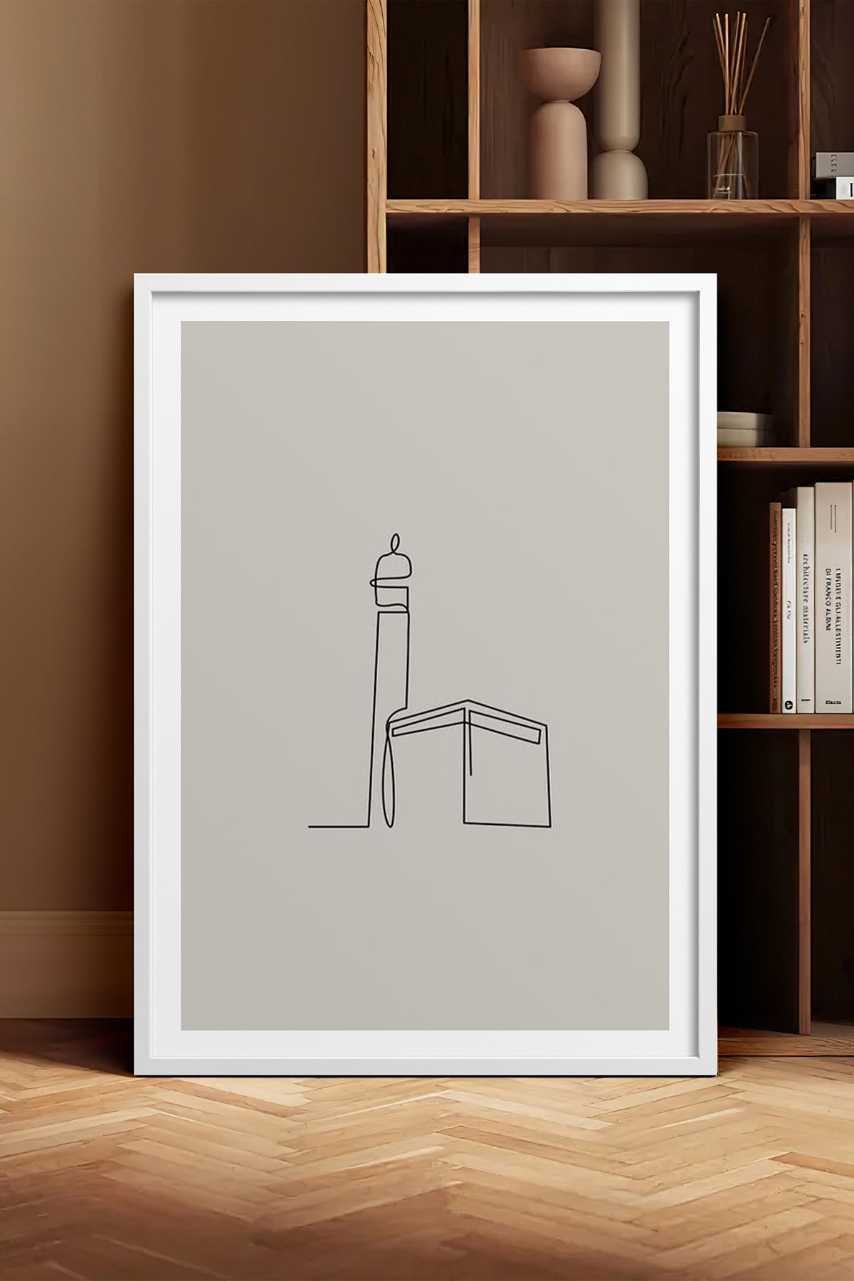 HOMEPACK Ahşap Çerçeveli Tablo Çerçeveli Poster Sanatsal Modern Duvar Dekoru TK-1204