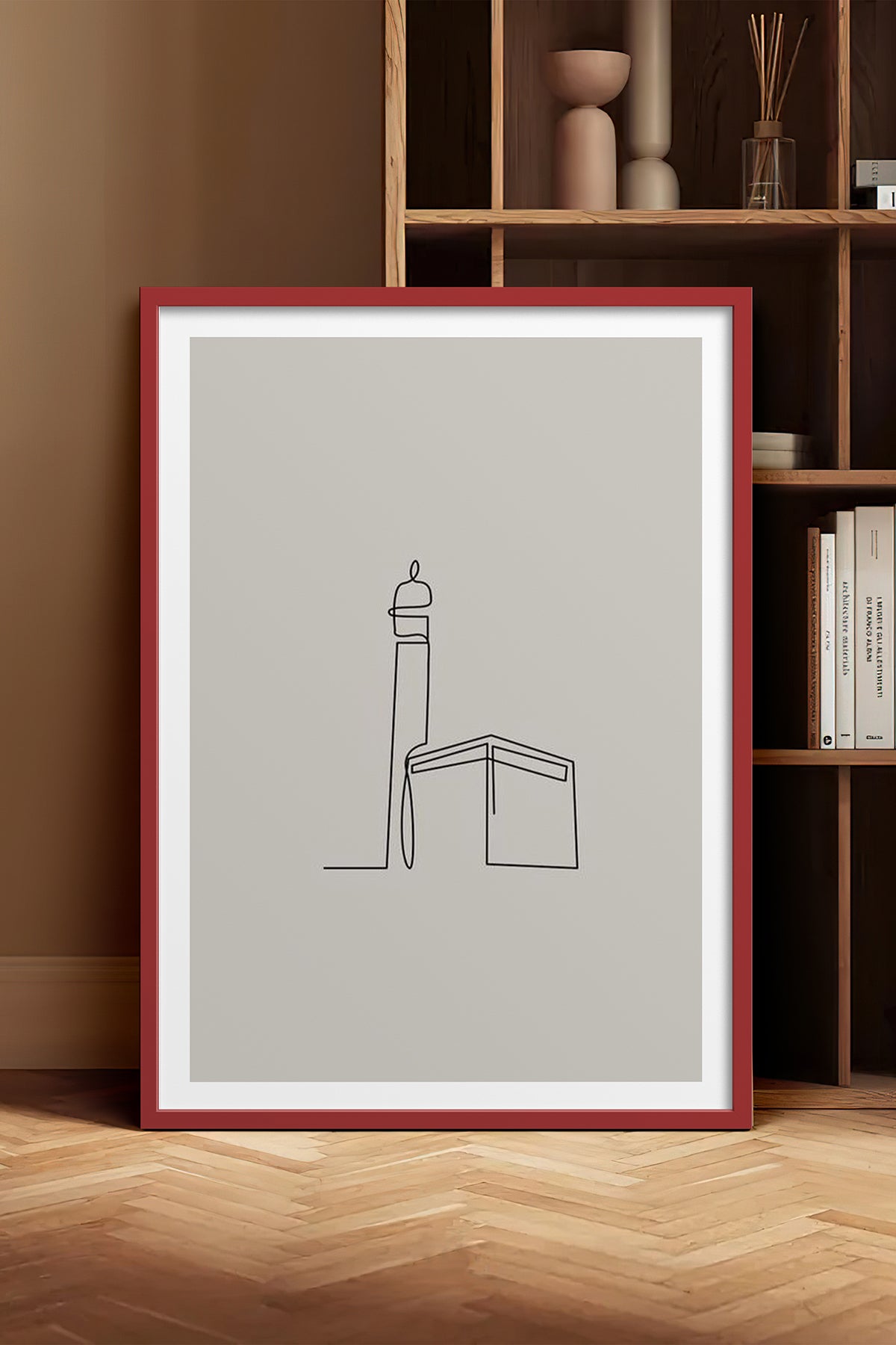 HOMEPACK Ahşap Çerçeveli Tablo Çerçeveli Poster Sanatsal Modern Duvar Dekoru TK-1204