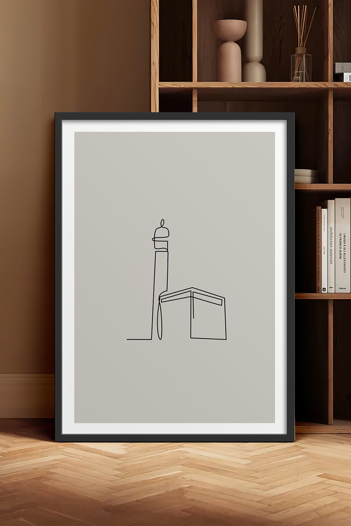 HOMEPACK Ahşap Çerçeveli Tablo Çerçeveli Poster Sanatsal Modern Duvar Dekoru TK-1204