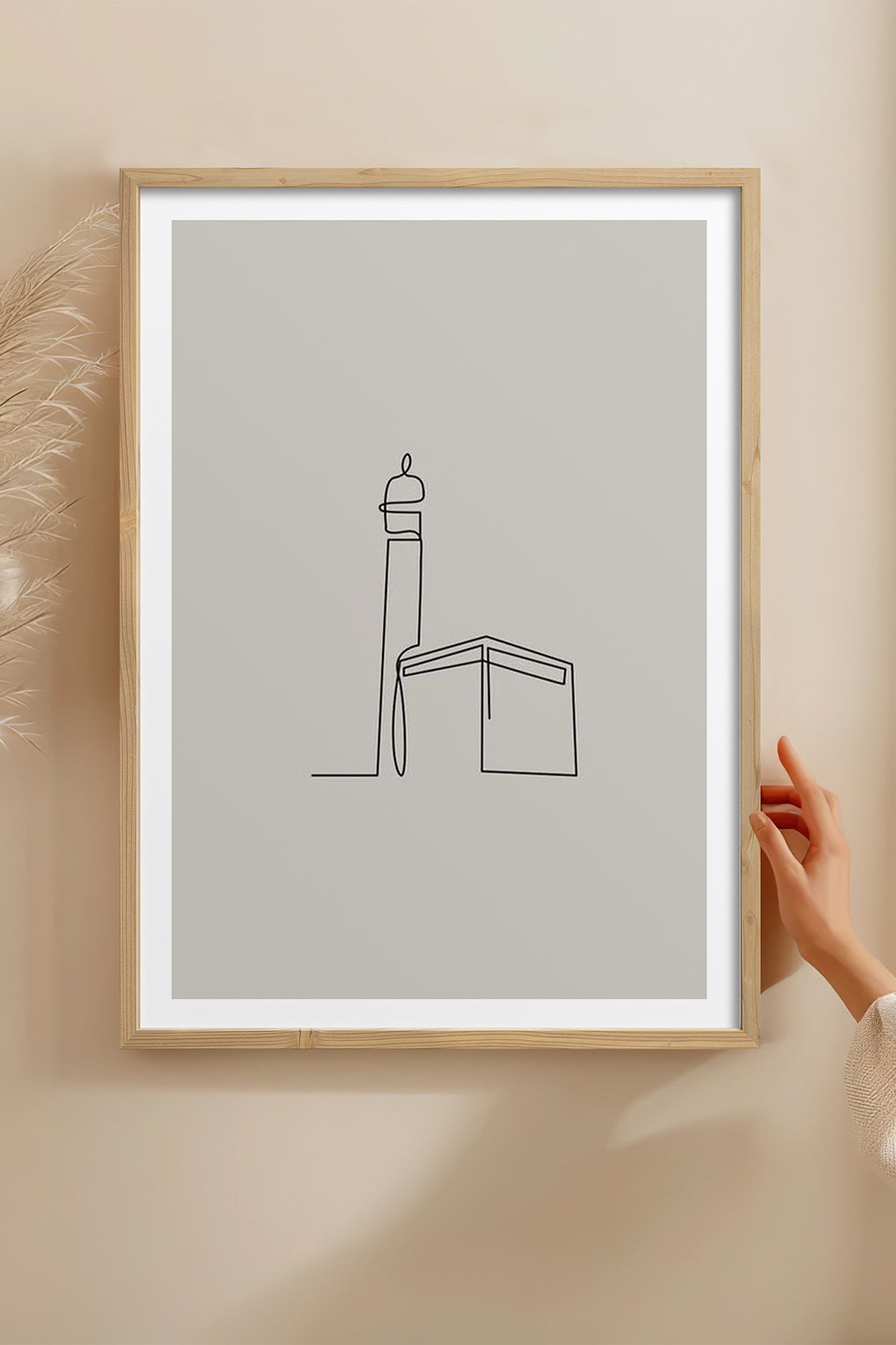 HOMEPACK Ahşap Çerçeveli Tablo Çerçeveli Poster Sanatsal Modern Duvar Dekoru TK-1204