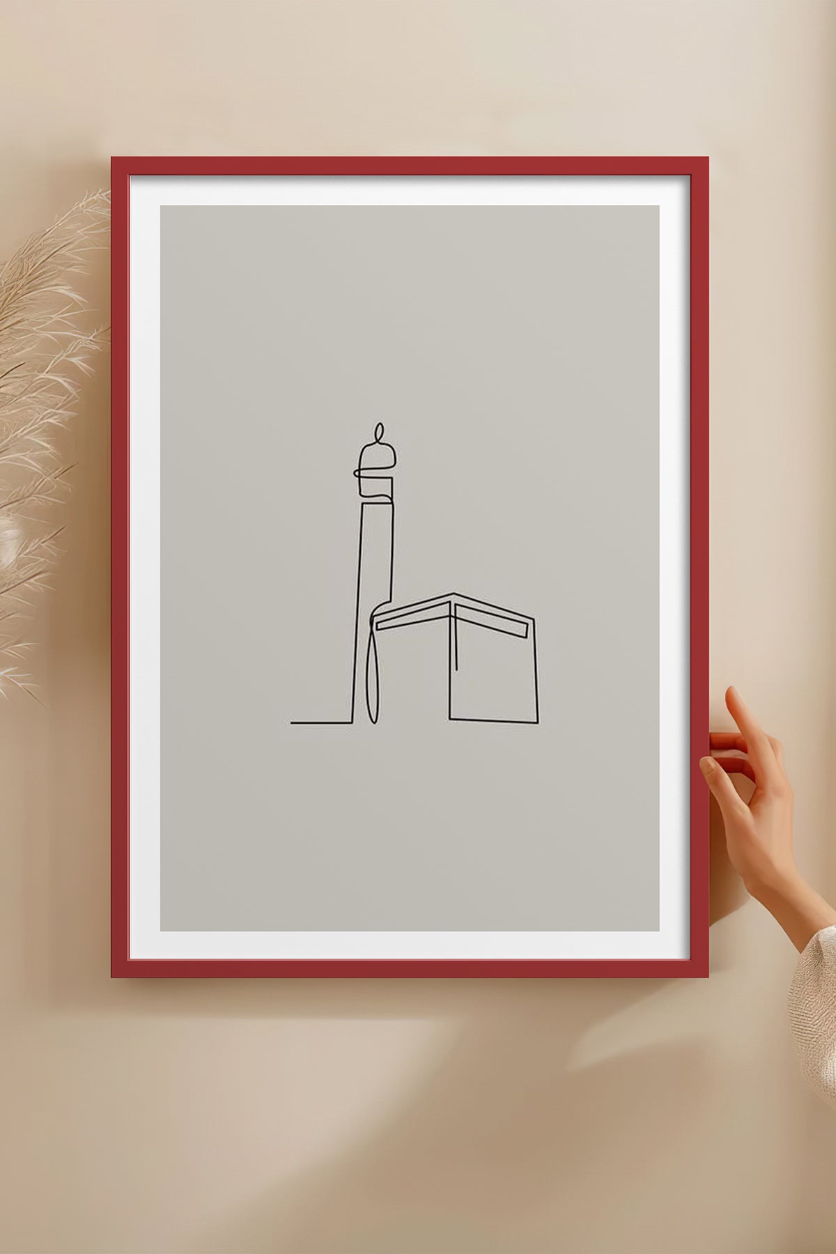 HOMEPACK Ahşap Çerçeveli Tablo Çerçeveli Poster Sanatsal Modern Duvar Dekoru TK-1204