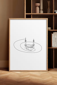HOMEPACK Ahşap Çerçeveli Tablo Çerçeveli Poster Sanatsal Modern Duvar Dekoru TK-1205