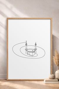 HOMEPACK Ahşap Çerçeveli Tablo Çerçeveli Poster Sanatsal Modern Duvar Dekoru TK-1205