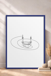 HOMEPACK Ahşap Çerçeveli Tablo Çerçeveli Poster Sanatsal Modern Duvar Dekoru TK-1205