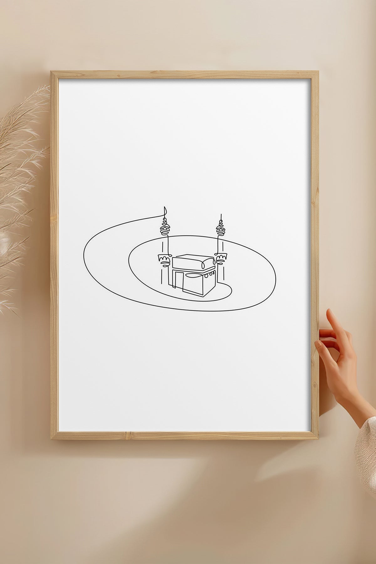 HOMEPACK Ahşap Çerçeveli Tablo Çerçeveli Poster Sanatsal Modern Duvar Dekoru TK-1205