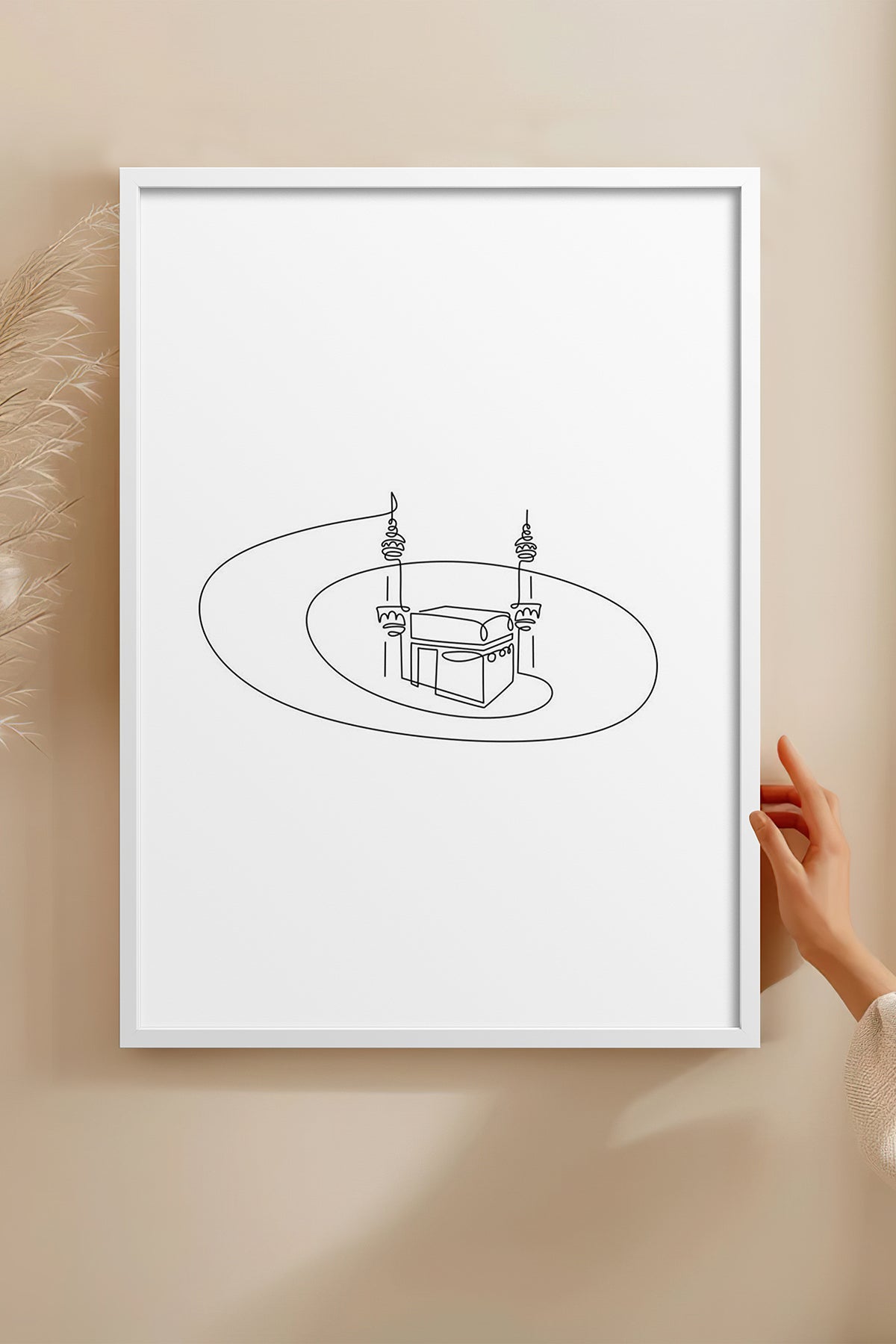 HOMEPACK Ahşap Çerçeveli Tablo Çerçeveli Poster Sanatsal Modern Duvar Dekoru TK-1205