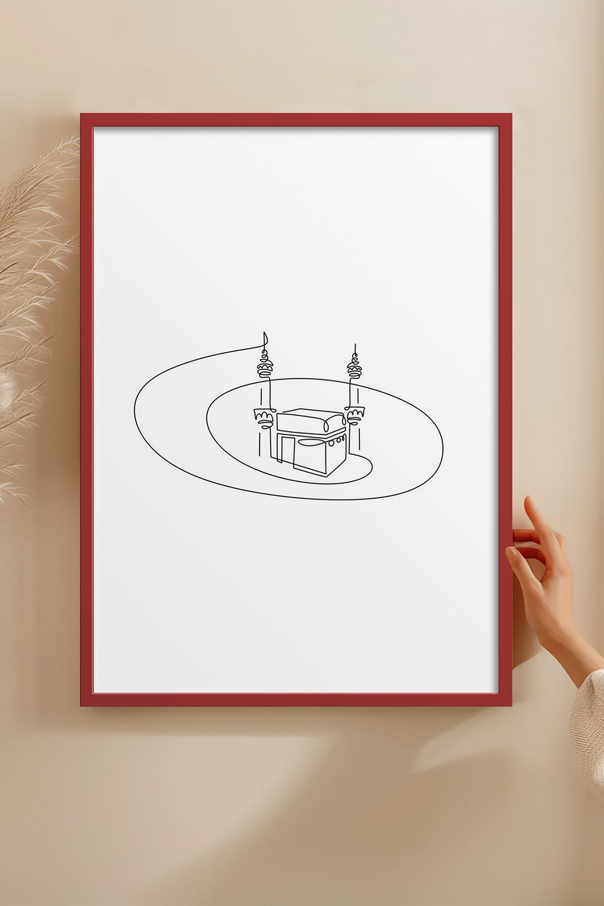 HOMEPACK Ahşap Çerçeveli Tablo Çerçeveli Poster Sanatsal Modern Duvar Dekoru TK-1205