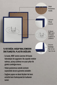 HOMEPACK Ahşap Çerçeveli Tablo Çerçeveli Poster Sanatsal Modern Duvar Dekoru TK-1205