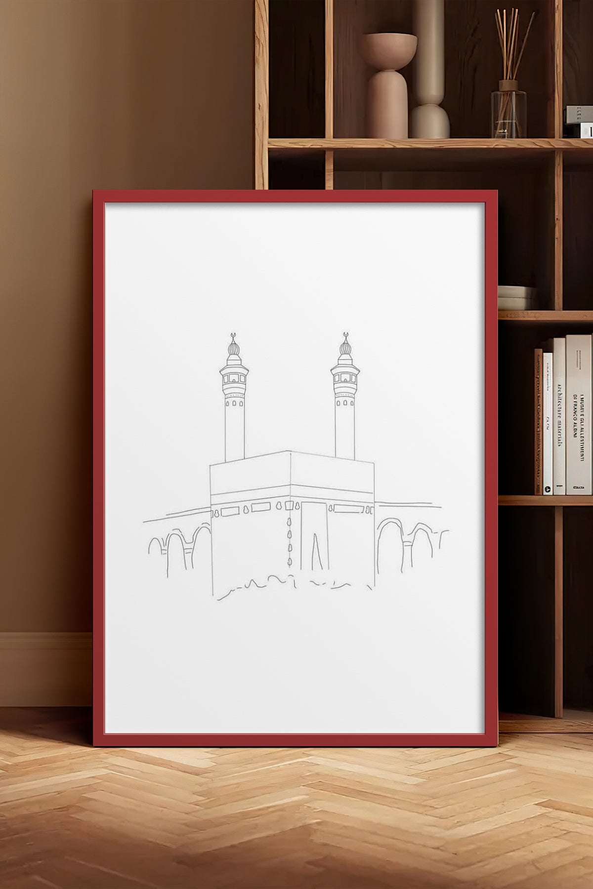 HOMEPACK Ahşap Çerçeveli Tablo Çerçeveli Poster Sanatsal Modern Duvar Dekoru TK-1207