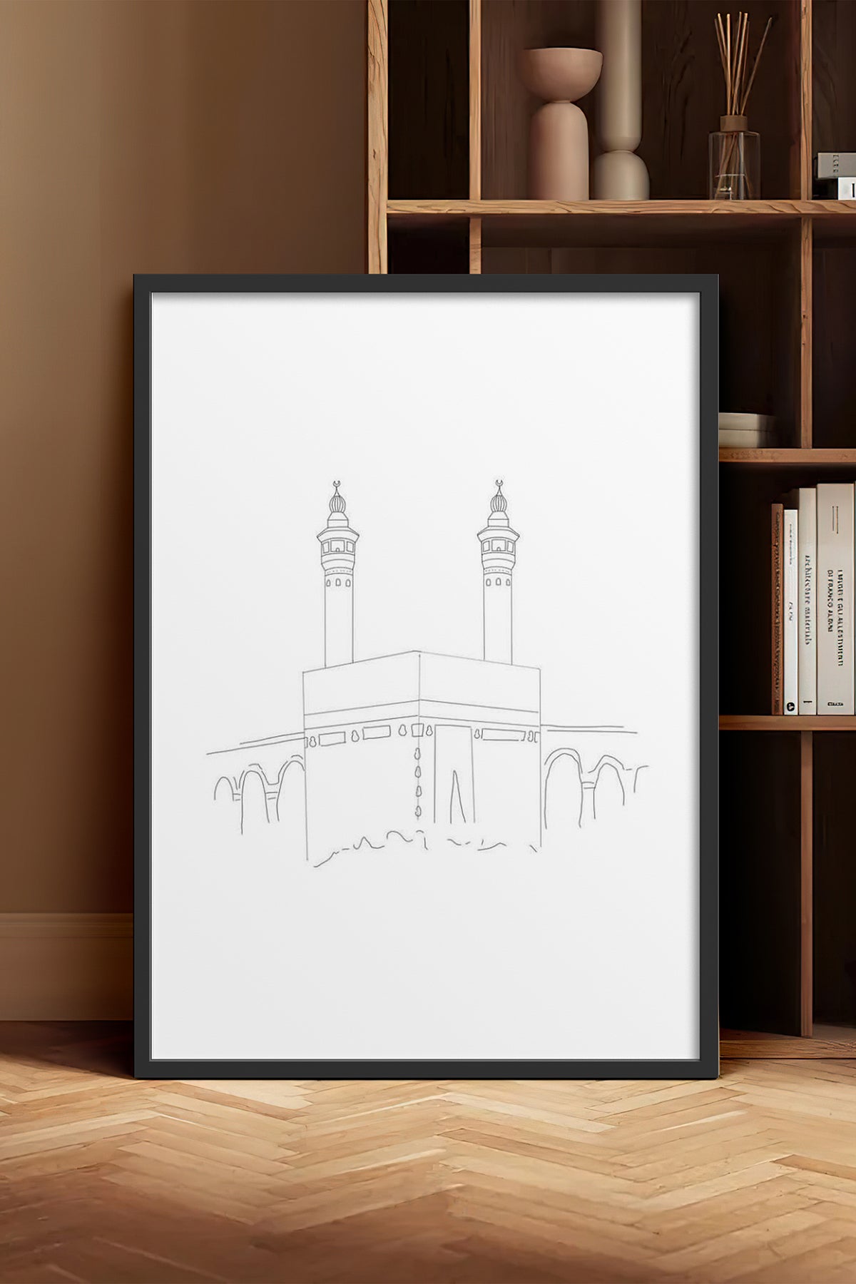 HOMEPACK Ahşap Çerçeveli Tablo Çerçeveli Poster Sanatsal Modern Duvar Dekoru TK-1207