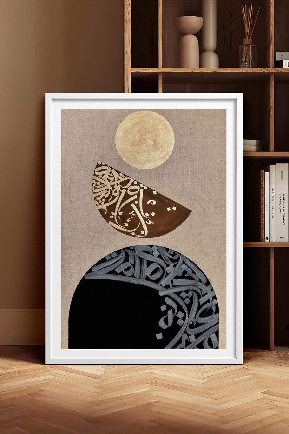 HOMEPACK Ahşap Çerçeveli Tablo Çerçeveli Poster Sanatsal Modern Duvar Dekoru TK-1209