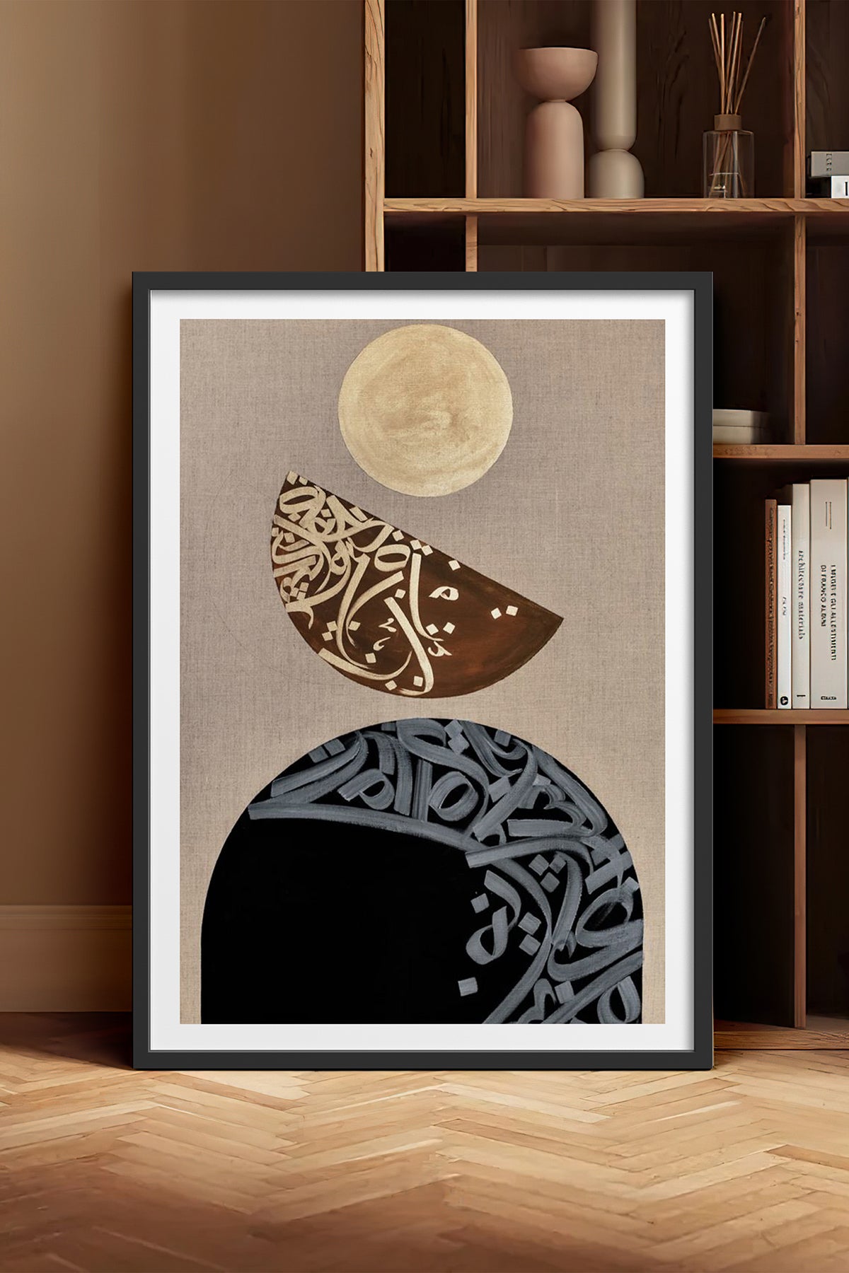 HOMEPACK Ahşap Çerçeveli Tablo Çerçeveli Poster Sanatsal Modern Duvar Dekoru TK-1209