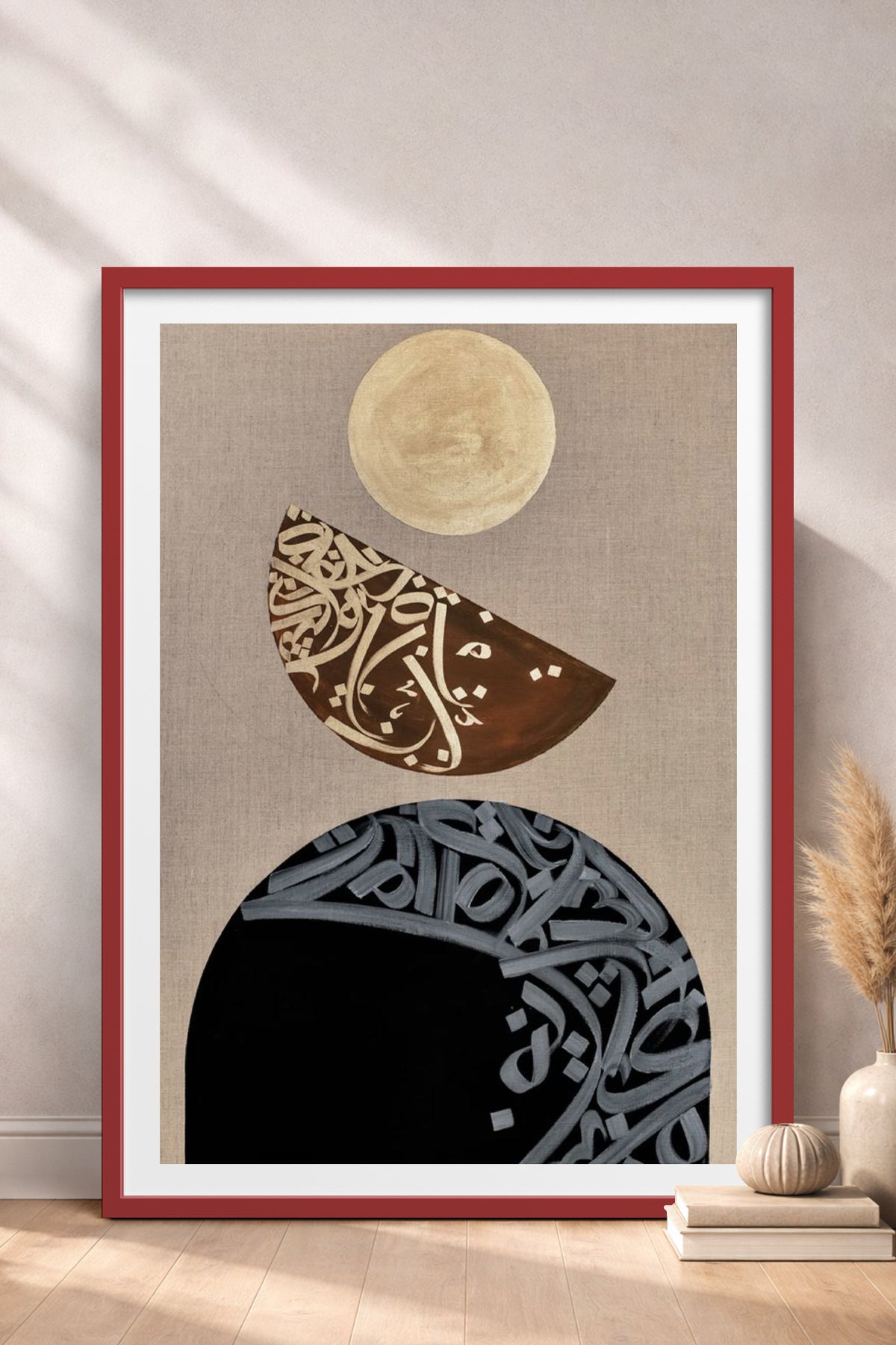 HOMEPACK Ahşap Çerçeveli Tablo Çerçeveli Poster Sanatsal Modern Duvar Dekoru TK-1209