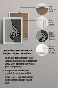 HOMEPACK Ahşap Çerçeveli Tablo Çerçeveli Poster Sanatsal Modern Duvar Dekoru TK-1210
