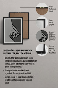 HOMEPACK Ahşap Çerçeveli Tablo Çerçeveli Poster Sanatsal Modern Duvar Dekoru TK-1210