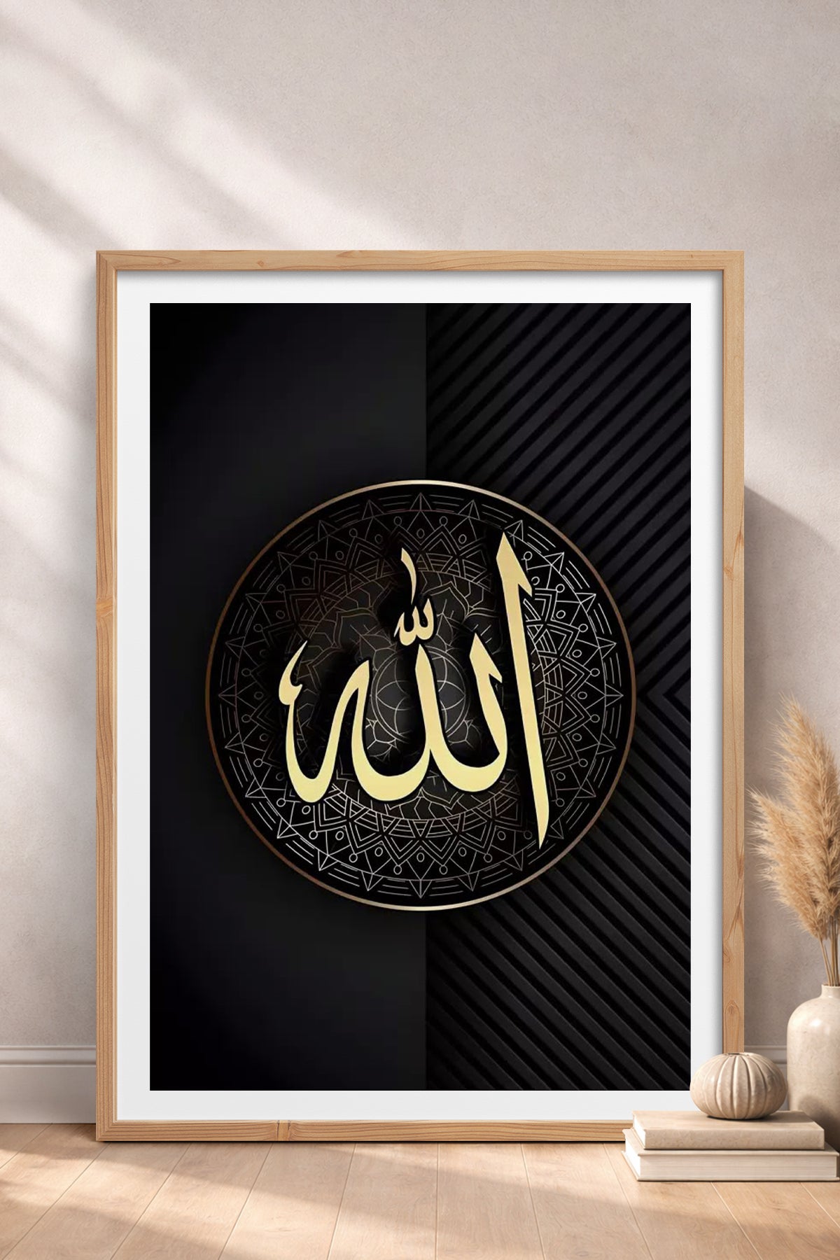 HOMEPACK Ahşap Çerçeveli Tablo Çerçeveli Poster Sanatsal Modern Duvar Dekoru TK-1212