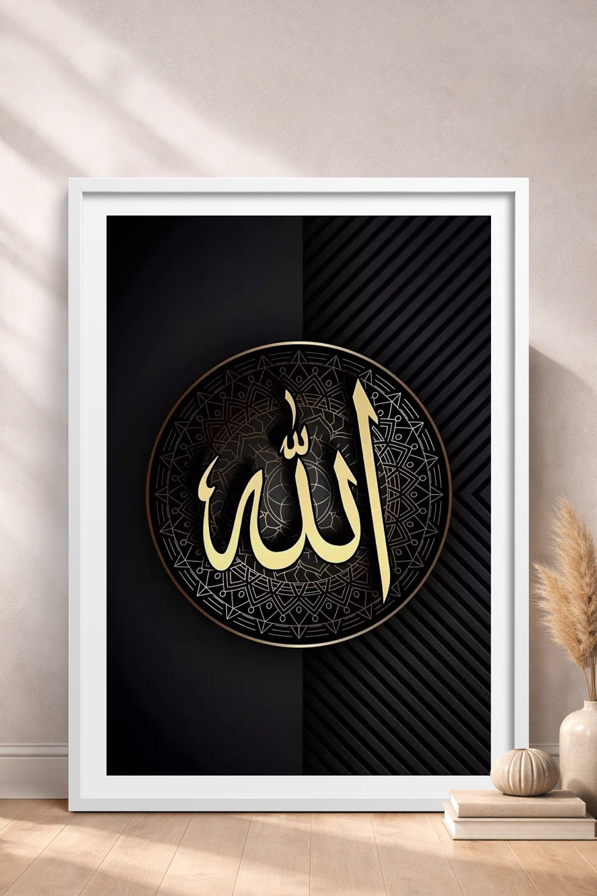 HOMEPACK Ahşap Çerçeveli Tablo Çerçeveli Poster Sanatsal Modern Duvar Dekoru TK-1212