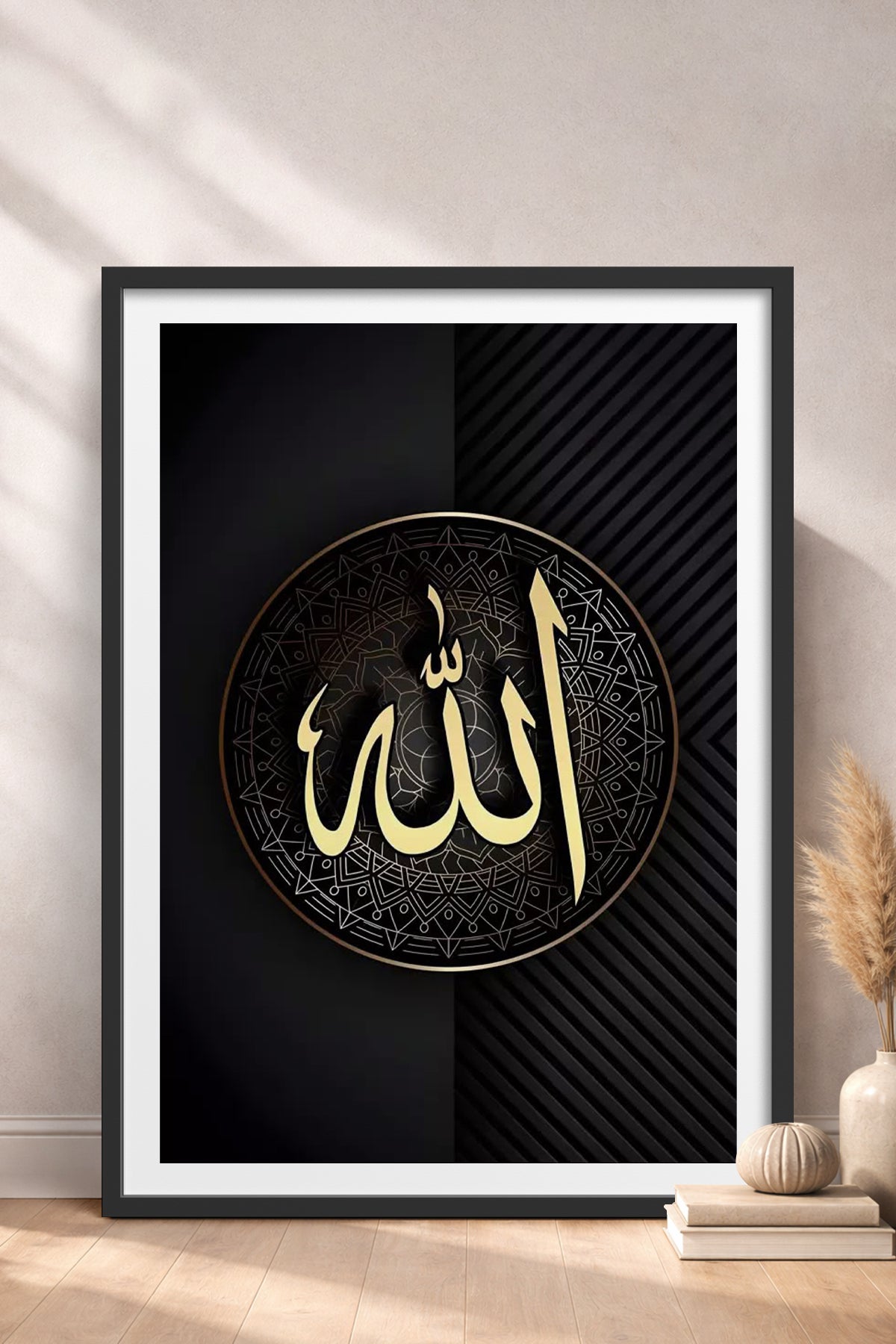 HOMEPACK Ahşap Çerçeveli Tablo Çerçeveli Poster Sanatsal Modern Duvar Dekoru TK-1212