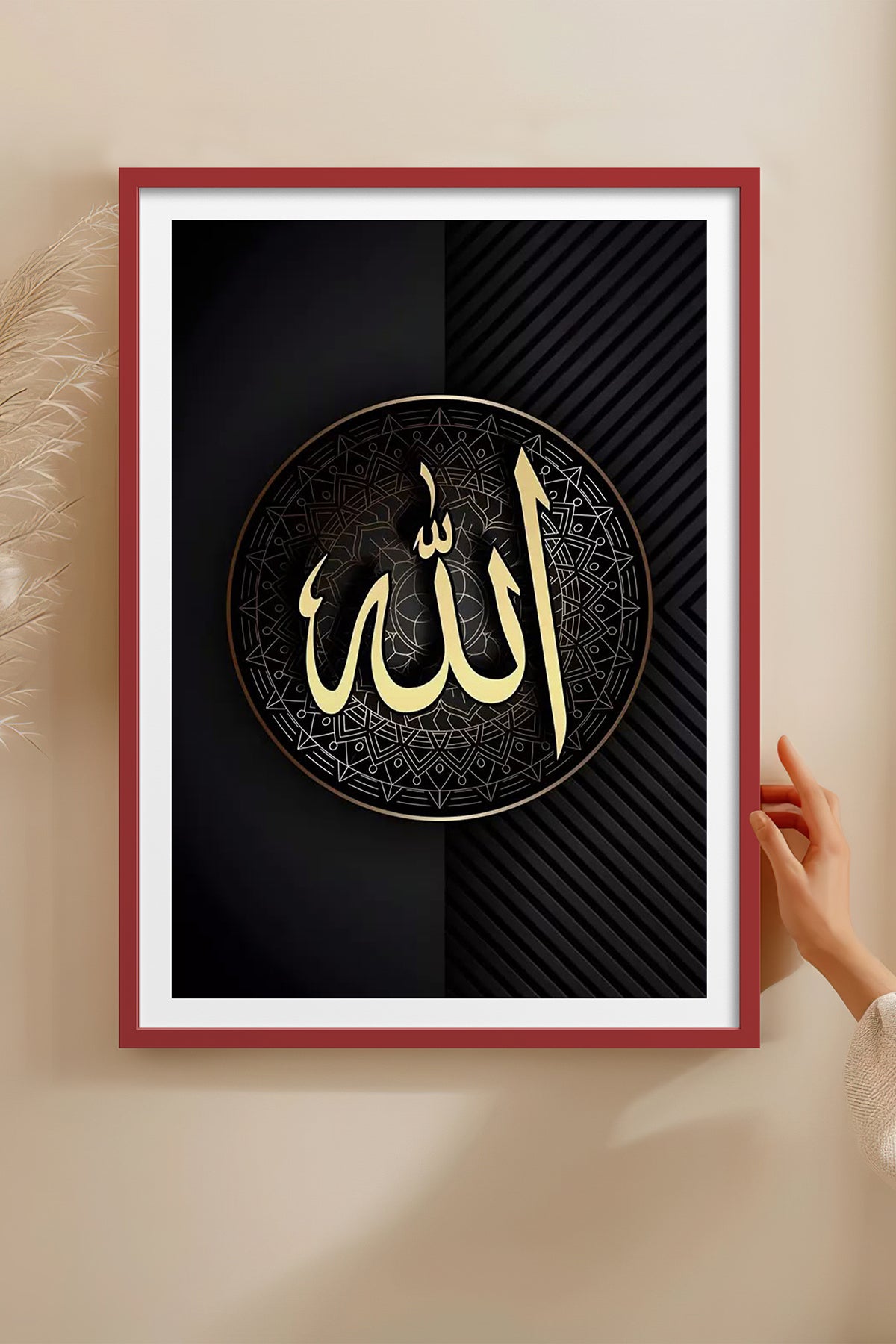 HOMEPACK Ahşap Çerçeveli Tablo Çerçeveli Poster Sanatsal Modern Duvar Dekoru TK-1212