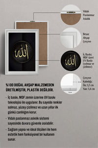 HOMEPACK Ahşap Çerçeveli Tablo Çerçeveli Poster Sanatsal Modern Duvar Dekoru TK-1212