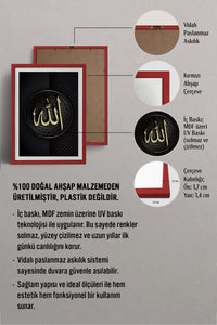 HOMEPACK Ahşap Çerçeveli Tablo Çerçeveli Poster Sanatsal Modern Duvar Dekoru TK-1212
