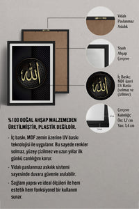 HOMEPACK Ahşap Çerçeveli Tablo Çerçeveli Poster Sanatsal Modern Duvar Dekoru TK-1212
