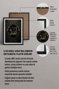 HOMEPACK Ahşap Çerçeveli Tablo Çerçeveli Poster Sanatsal Modern Duvar Dekoru TK-1213