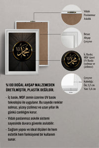 HOMEPACK Ahşap Çerçeveli Tablo Çerçeveli Poster Sanatsal Modern Duvar Dekoru TK-1214