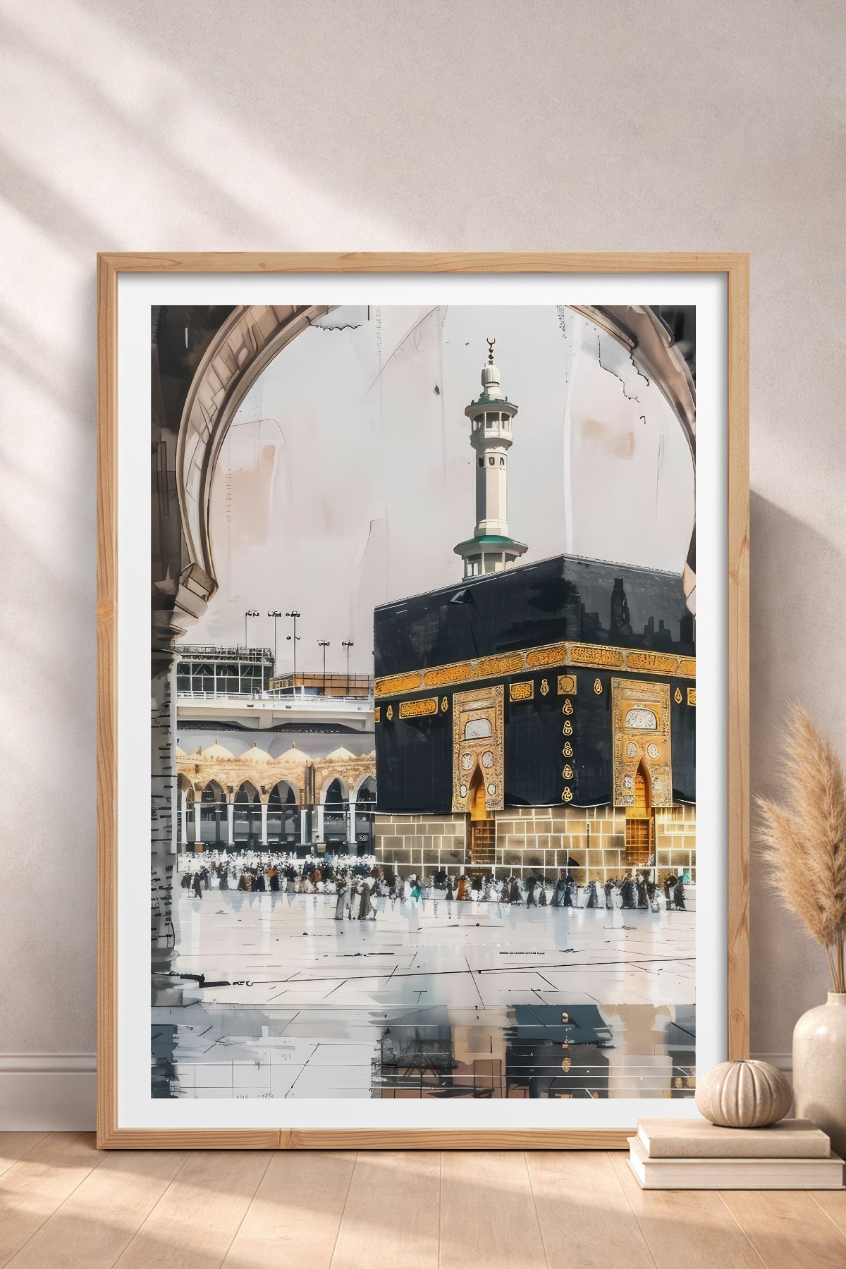 HOMEPACK Ahşap Çerçeveli Tablo Çerçeveli Poster Sanatsal Modern Duvar Dekoru TK-1215