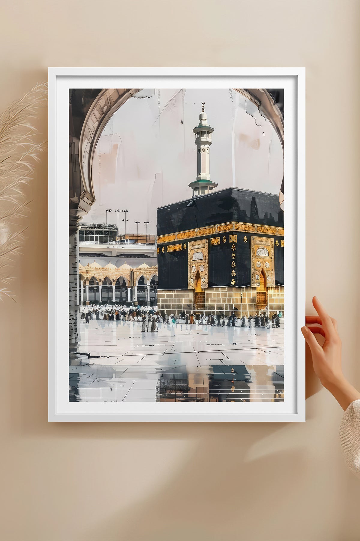 HOMEPACK Ahşap Çerçeveli Tablo Çerçeveli Poster Sanatsal Modern Duvar Dekoru TK-1215