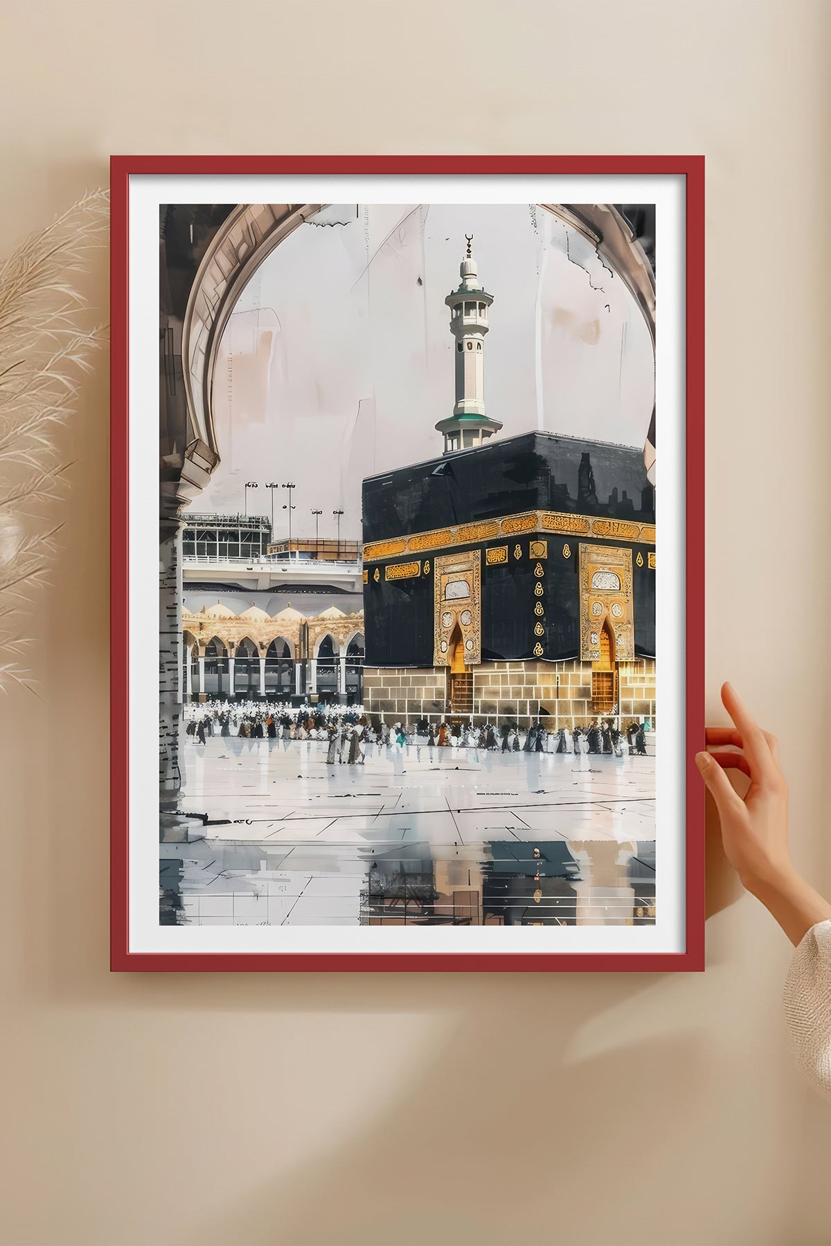HOMEPACK Ahşap Çerçeveli Tablo Çerçeveli Poster Sanatsal Modern Duvar Dekoru TK-1215