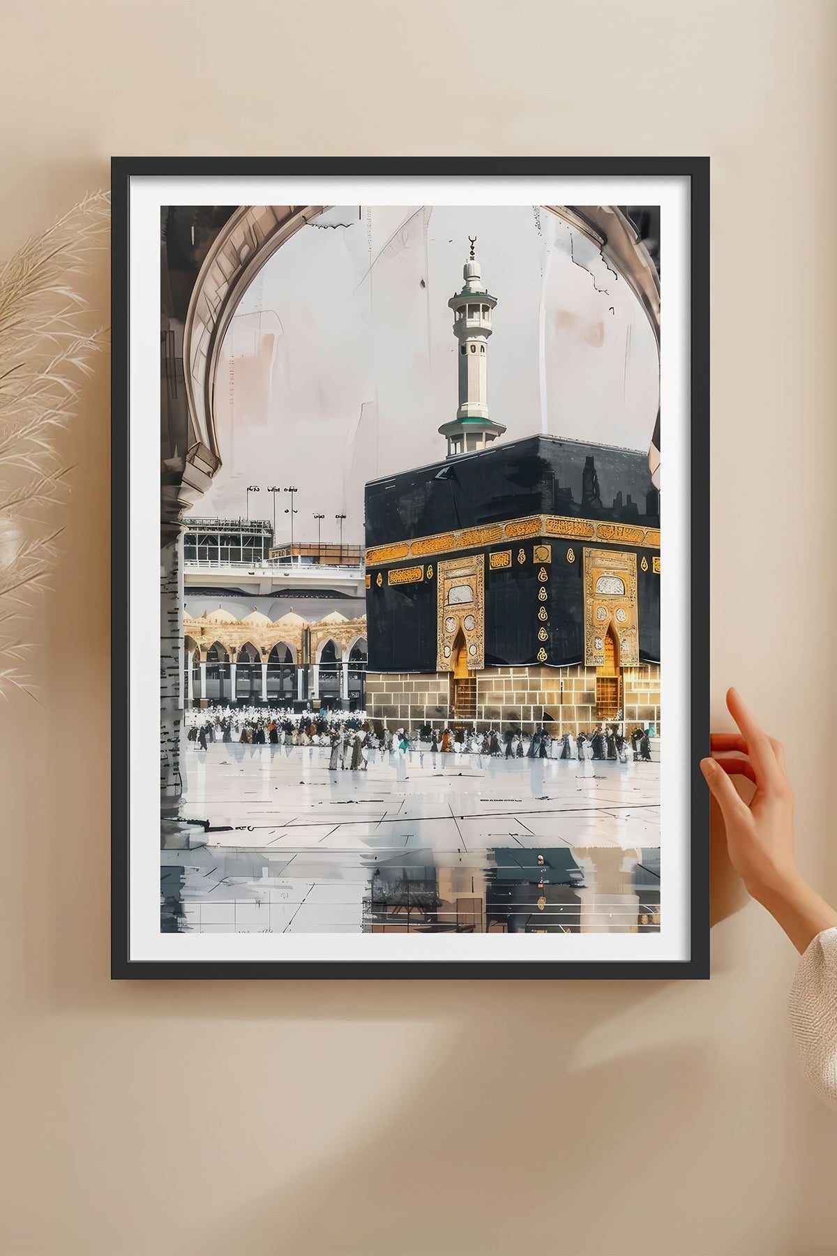 HOMEPACK Ahşap Çerçeveli Tablo Çerçeveli Poster Sanatsal Modern Duvar Dekoru TK-1215