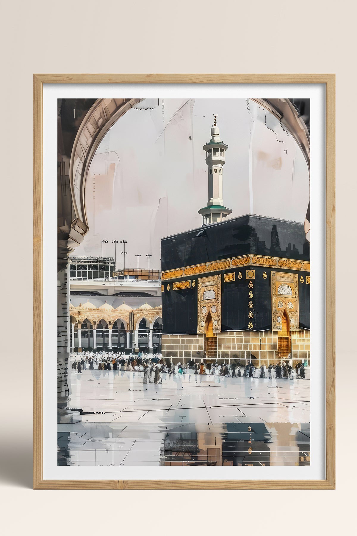 HOMEPACK Ahşap Çerçeveli Tablo Çerçeveli Poster Sanatsal Modern Duvar Dekoru TK-1215