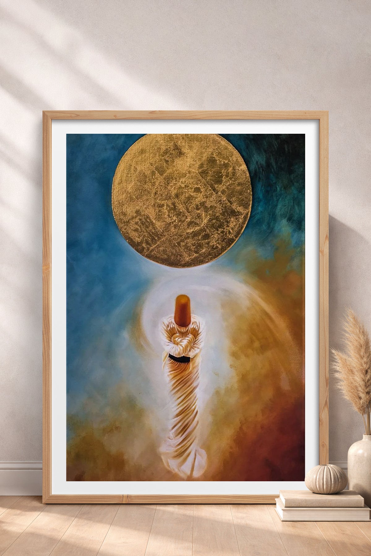 HOMEPACK Ahşap Çerçeveli Tablo Çerçeveli Poster Sanatsal Modern Duvar Dekoru TK-1224