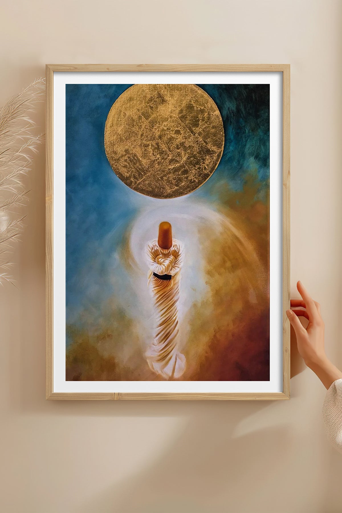 HOMEPACK Ahşap Çerçeveli Tablo Çerçeveli Poster Sanatsal Modern Duvar Dekoru TK-1224