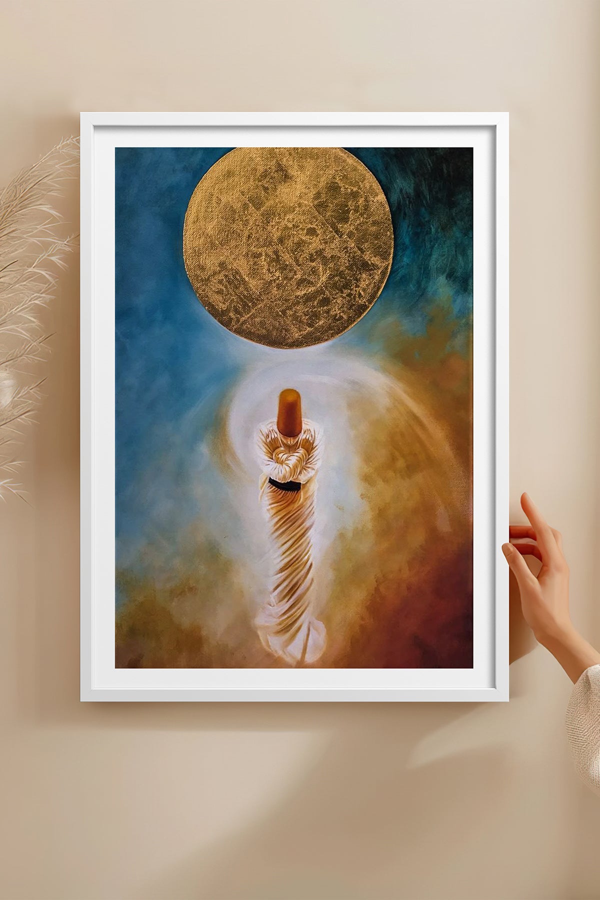 HOMEPACK Ahşap Çerçeveli Tablo Çerçeveli Poster Sanatsal Modern Duvar Dekoru TK-1224