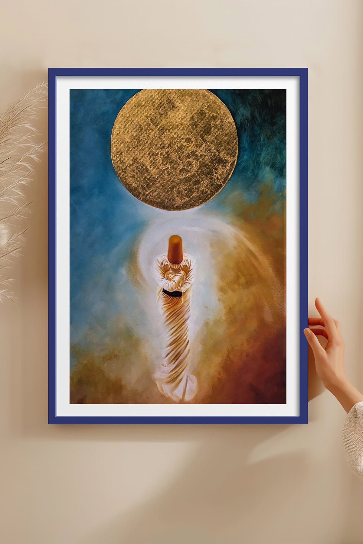 HOMEPACK Ahşap Çerçeveli Tablo Çerçeveli Poster Sanatsal Modern Duvar Dekoru TK-1224