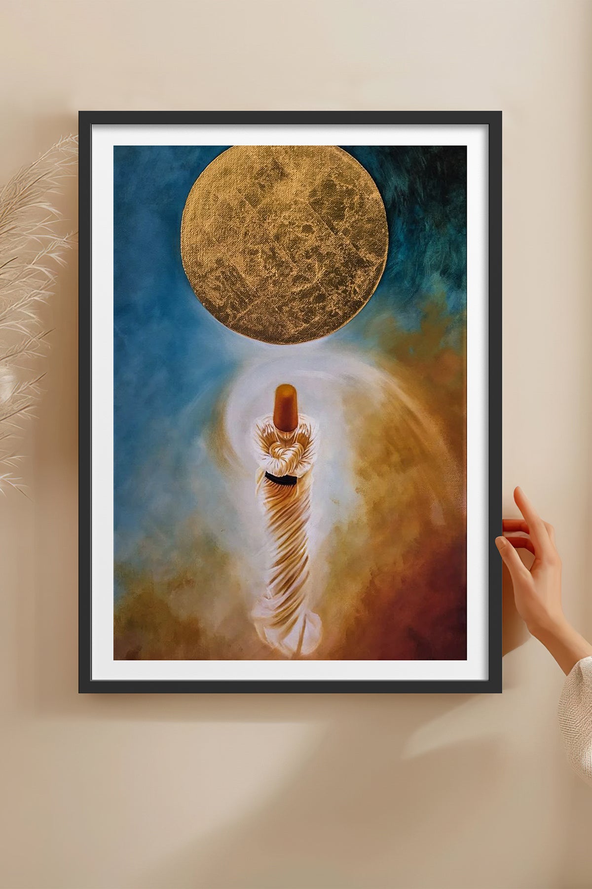HOMEPACK Ahşap Çerçeveli Tablo Çerçeveli Poster Sanatsal Modern Duvar Dekoru TK-1224