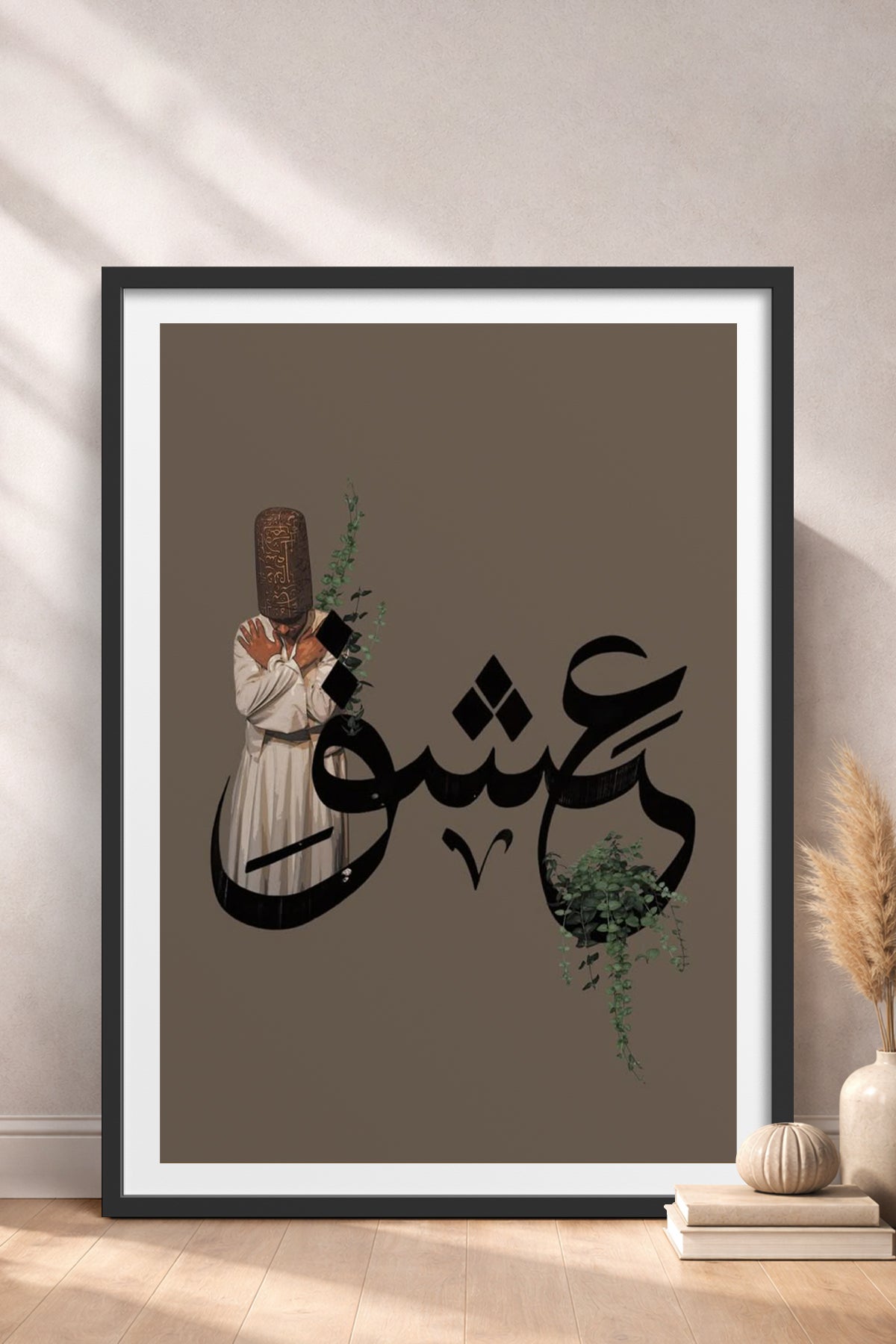 HOMEPACK Ahşap Çerçeveli Tablo Çerçeveli Poster Sanatsal Modern Duvar Dekoru TK-1225