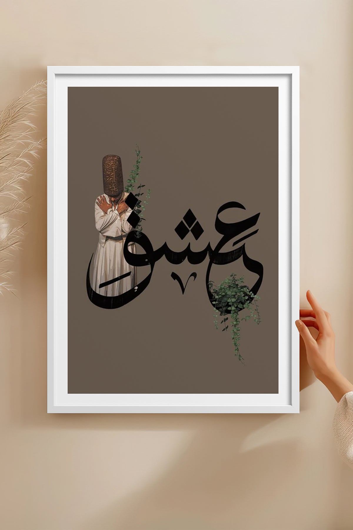 HOMEPACK Ahşap Çerçeveli Tablo Çerçeveli Poster Sanatsal Modern Duvar Dekoru TK-1225