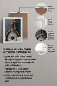 HOMEPACK Ahşap Çerçeveli Tablo Çerçeveli Poster Sanatsal Modern Duvar Dekoru TK-1229