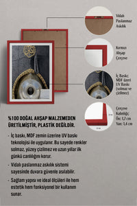HOMEPACK Ahşap Çerçeveli Tablo Çerçeveli Poster Sanatsal Modern Duvar Dekoru TK-1229